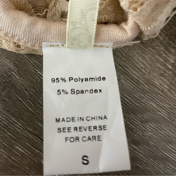 Ivory Sheer Crochet Long Sleeve Bodysuit - Picture 7 of 10